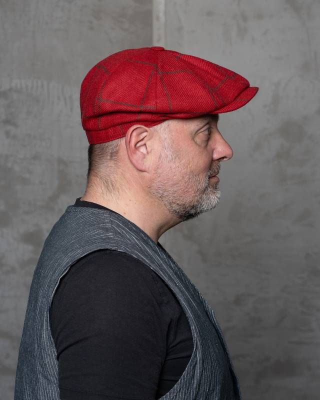 Pike Brothers 1928 Newsboy Cap Higgs red Limitierter Zeitrabatt
