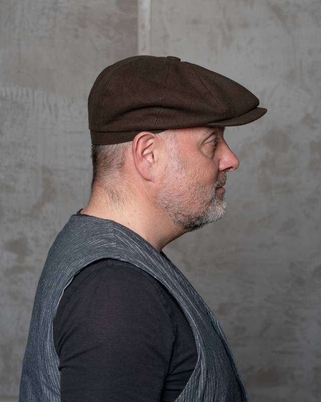 Pike Brothers 1928 Newsboy Cap Moleskin soil brown Sonderangebot