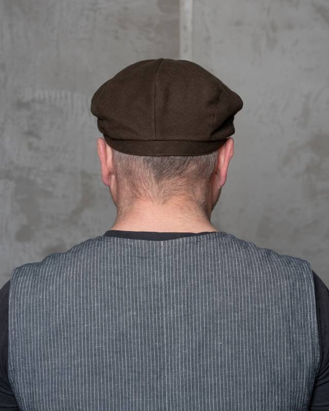 Pike Brothers 1928 Newsboy Cap Moleskin soil brown Sonderangebot