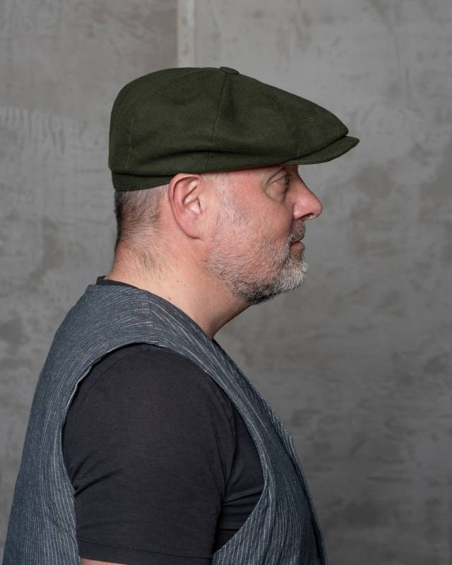 Pike Brothers 1928 Newsboy Cap Moleskin moss Rabatt
