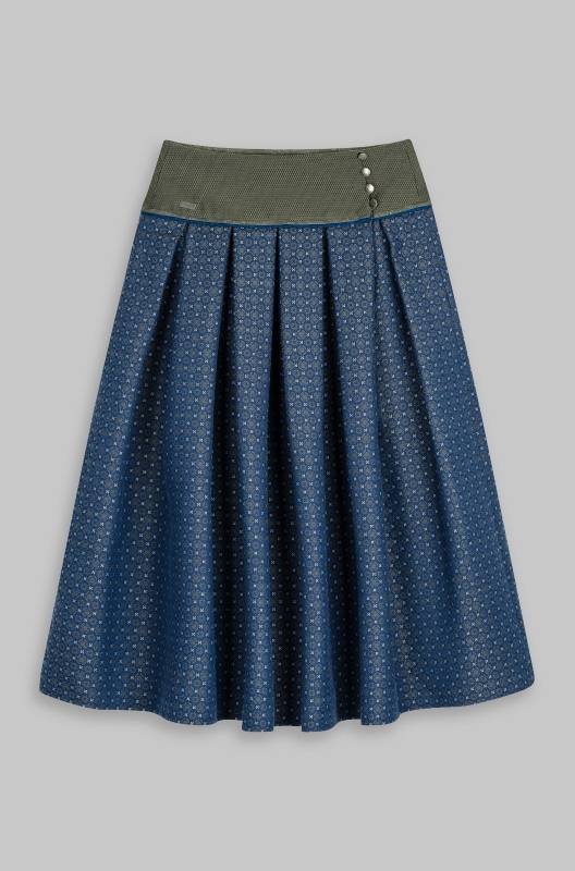 Rockmacherin Amdog Wadenlanger Trachtenrock mit edelem Jacquard aus Baumwollmischung 2025