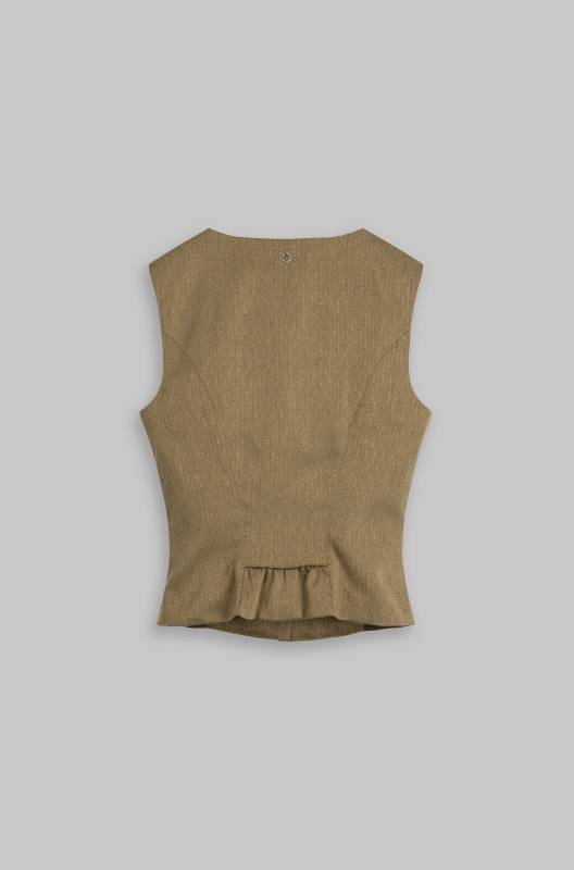 Rockmacherin Nanni Deininger Trachtenweste aus elastischem Baumwoll-Jacquard mit Baumwollfutter Outlet