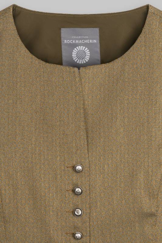 Rockmacherin Nanni Deininger Trachtenweste aus elastischem Baumwoll-Jacquard mit Baumwollfutter Outlet