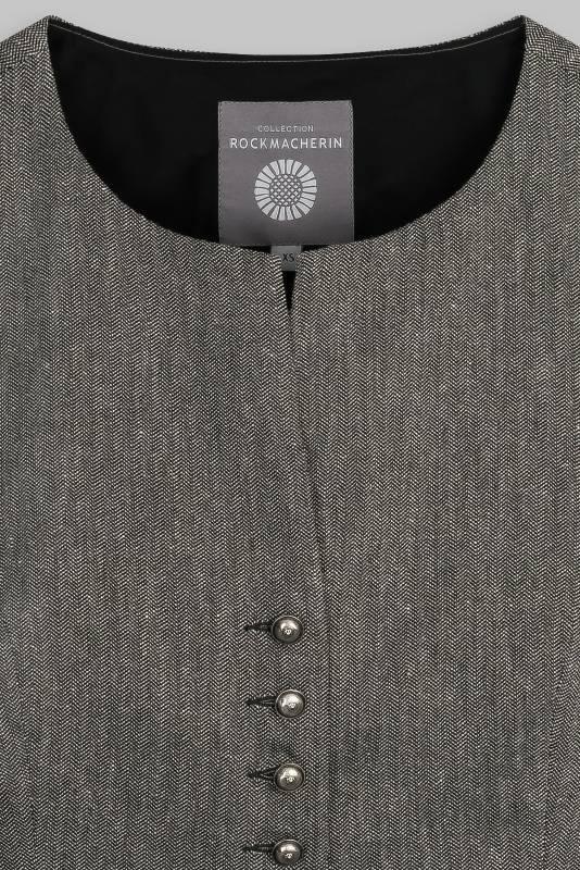 Rockmacherin Nanni Dobler Trachtenweste aus elastischem Baumwoll-Jacquard mit Baumwollfutter Verkauf