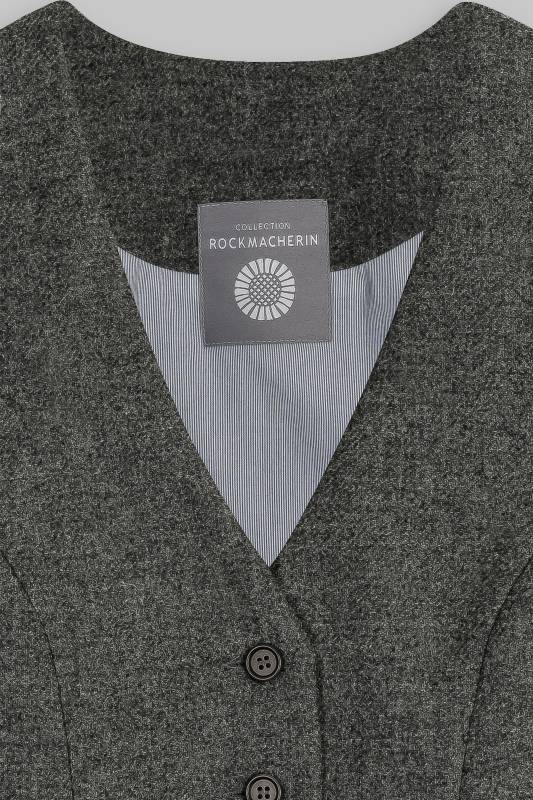 Rockmacherin Resal Damenweste aus Wollflanell mit Steinnussknöpfen im Angebot