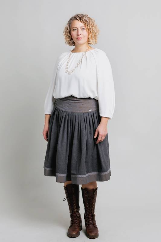 Rockmacherin Regula Elegante Damenbluse aus fließendem Viskoseflanell Schlussverkauf