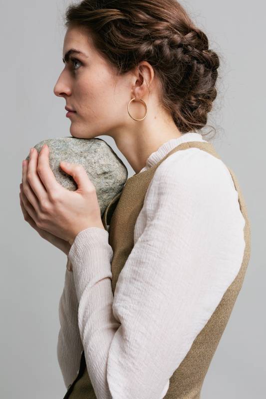 Rockmacherin Lucia Romantische Damenbluse aus Viskose-Crêpe Limitierter Zeitrabatt