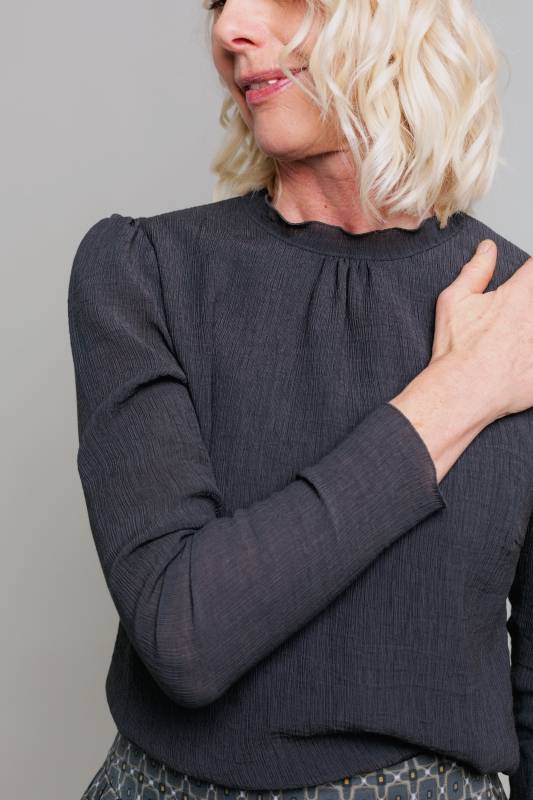 Rockmacherin Lucia Romantische Damenbluse aus Viskose-Crêpe Fabrik Onlineshop