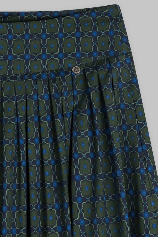 Rockmacherin Kalo Wadenlanger Rock mit Print und zwei Taschen Großer Ausverkauf