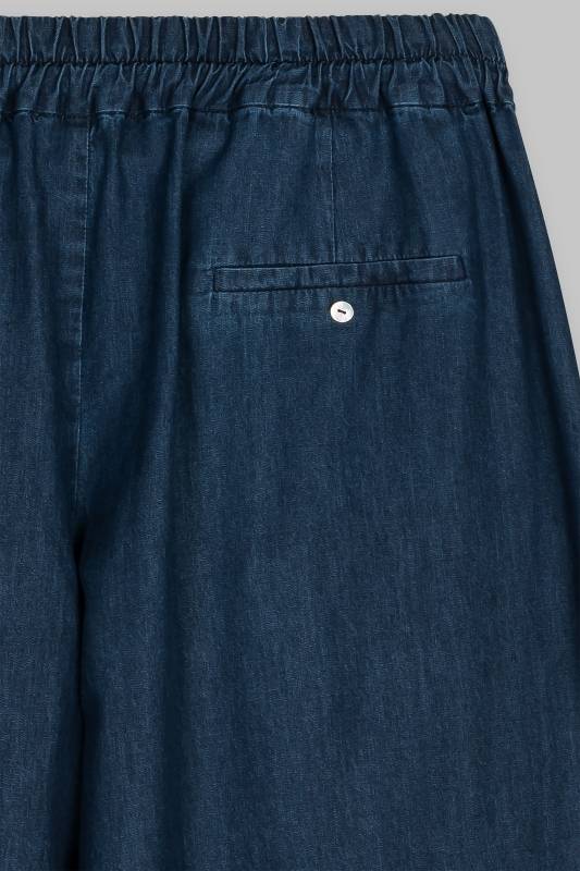 Rockmacherin Sempt Hosenrock aus weichem Denim mit Biesen und Gummizug Weihnachtsangebot