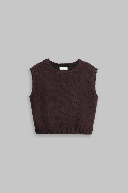 Rockmacherin Ottilie Trachtiger Strickpullunder kurz und gerade geschnitten Top Angebot