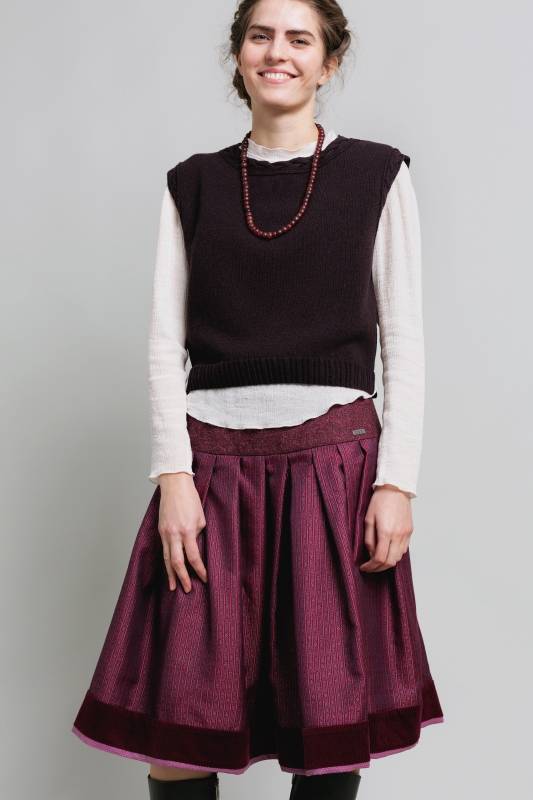 Rockmacherin Ottilie Trachtiger Strickpullunder kurz und gerade geschnitten Top Angebot