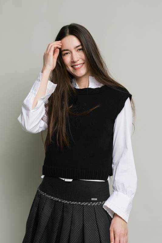 Rockmacherin Ottilie Trachtiger Strickpullunder kurz und gerade geschnitten Neueste Mode