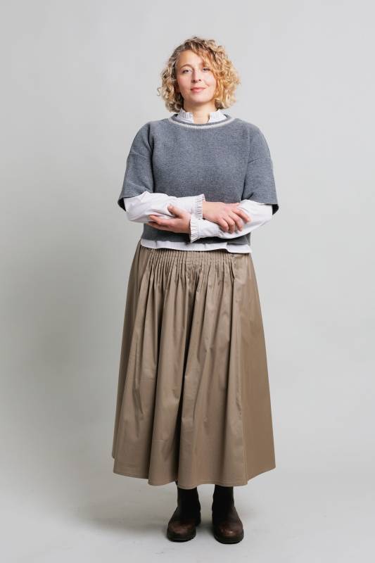 Rockmacherin Ella Trachtiger Strickpullover mit kurzem Arm Online Outlet