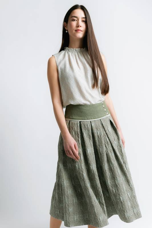 Rockmacherin Wiesn Trachctenrock in Midilänge mit strukturiertem Jacquard Super Sparpreis