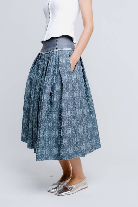 Rockmacherin Himmi Trachctenrock in Midilänge mit strukturiertem Jacquard Wochenangebot