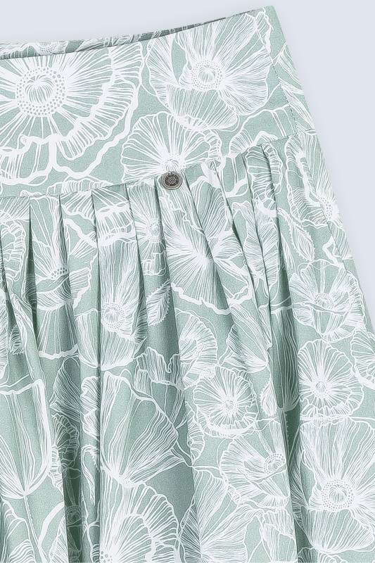 Rockmacherin Kalo lang Damenrock mit plakativem Blumenprint für Tracht und Moderne Letzte 3 Tage