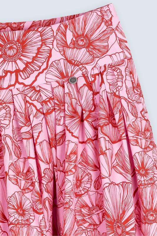 Rockmacherin Kalo lang Damenrock mit plakativem Blumenprint für Tracht und Moderne Neueste Stile