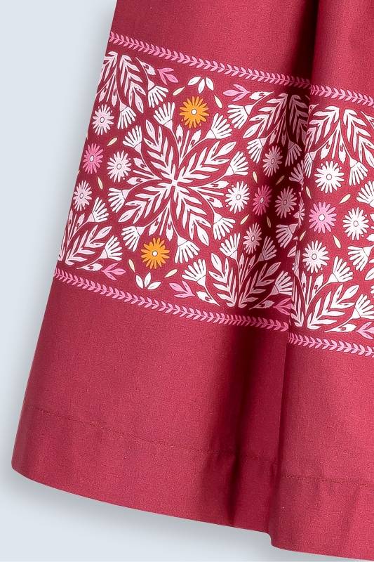 Rockmacherin Kalo midi Damentrachtenrock knielang mit bedruckter Bordüre Bis zu 50% Rabatt