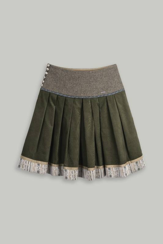 Rockmacherin Mooskissal Trachtenrock mit Feincord und Jacquardmuster im Saum Bis zu 55% Rabatt