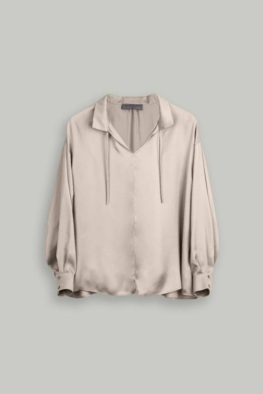 Rockmacherin Hilla Damenbluse oversized aus Viskosesatin Jubiläumsangebot