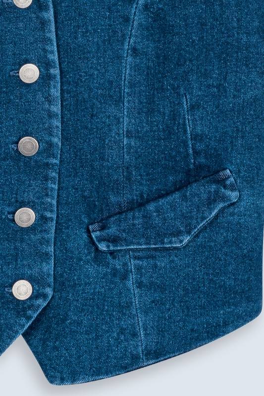 Rockmacherin Resal Damenweste aus Denim im klassischen Stil Räumungsverkauf