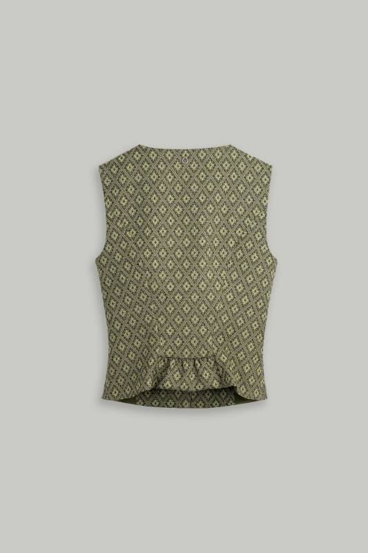Rockmacherin Nanni Bachmann Damen Trachtenweste aus Wolljacquard Tägliche Deals