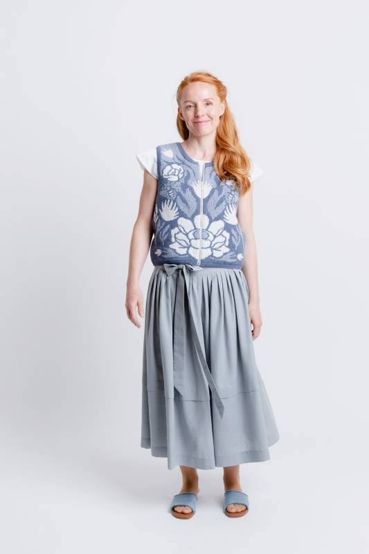 Rockmacherin Wally Strickweste mit Jacquardmuster und Reißverschluss Bis zu 50% Rabatt