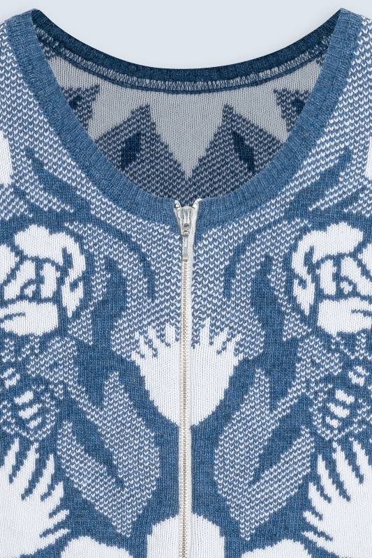Rockmacherin Wally Strickweste mit Jacquardmuster und Reißverschluss Bis zu 50% Rabatt