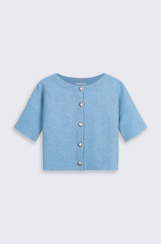 Rockmacherin Mella Strickjacke im Landhaus-Stil, mit trendig kurzem Ärmel Bis zu 60% Rabatt