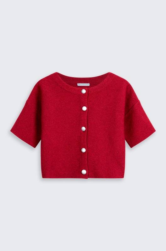 Rockmacherin Mella Strickjacke im Landhaus-Stil, mit trendig kurzem Ärmel Bis zu 65% Rabatt
