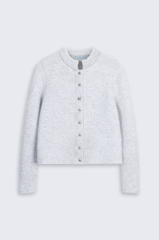 Rockmacherin Florentine Trachten-Strickjacke mit Stehkragen aus Merinowolle Nur für heute