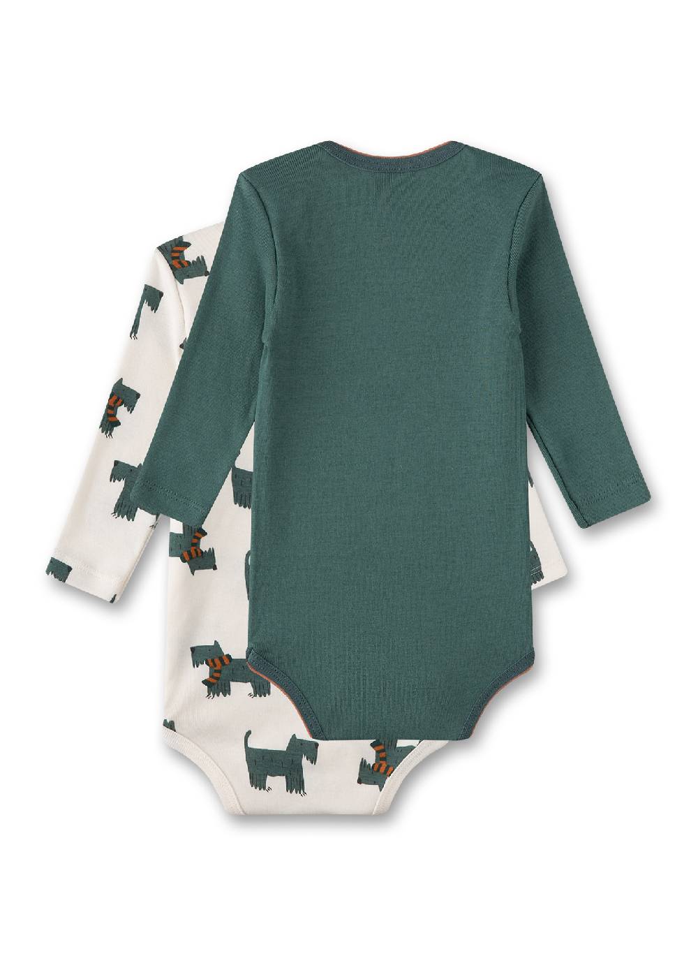 Sanetta Body (Doppelpack) Off-White & Grün Valentinstagsangebot