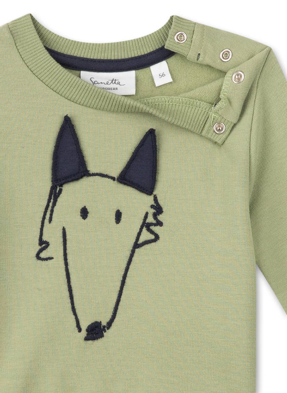 Sanetta Jungen-Sweatshirt Grün Kostenlose Rückgabe