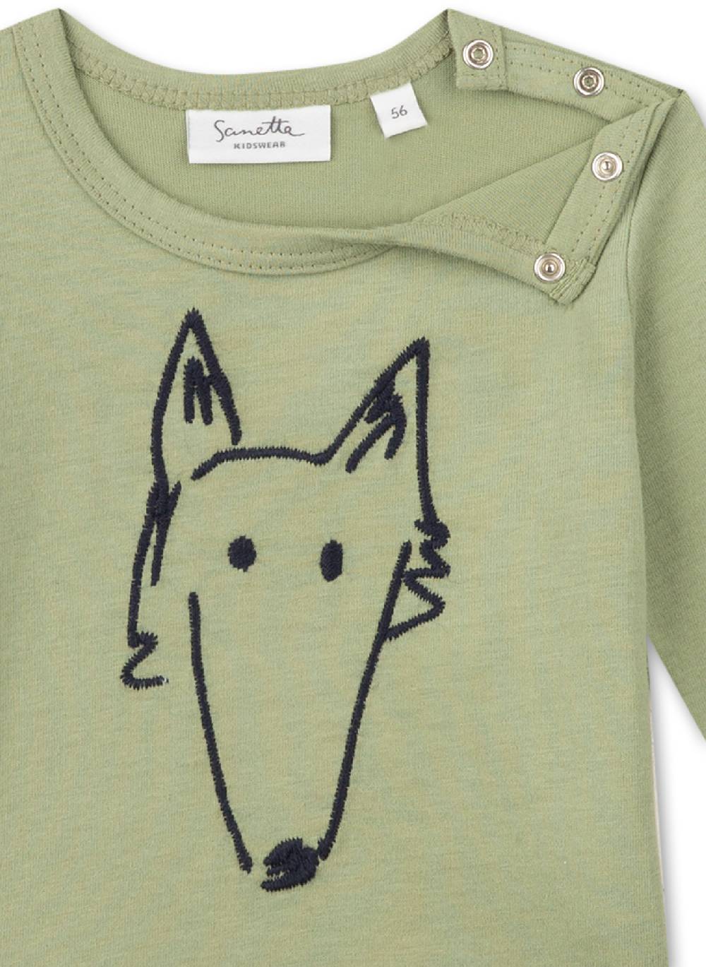 Sanetta Jungen-Langarmshirt Grün Begrenzte Freigabe