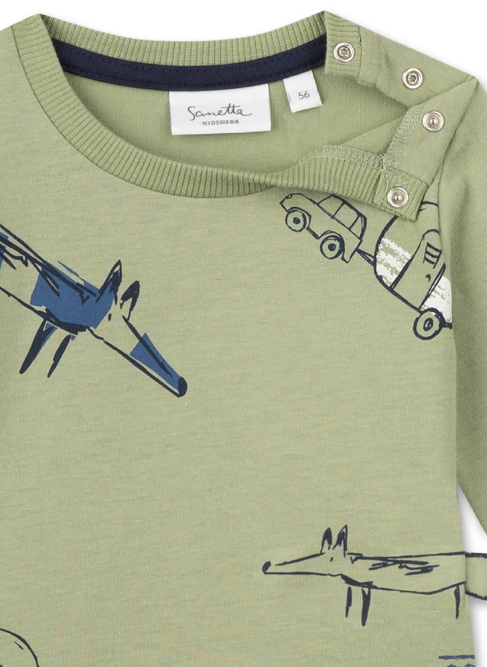 Sanetta Jungen-Langarmshirt Grün Letzte 2 Tage