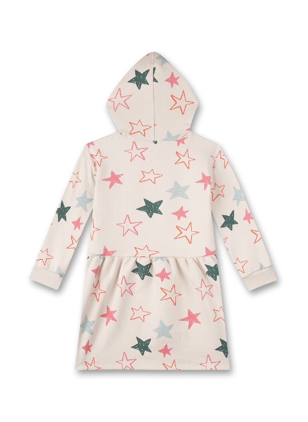 Sanetta Mädchen-Sweatkleid mit Kapuze Beige Angebote