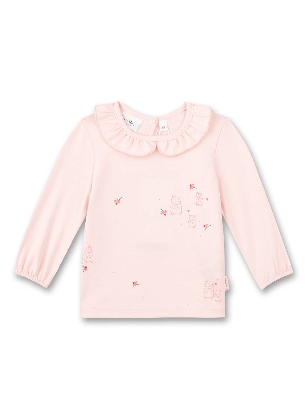 Sanetta Mädchen-Shirt langarm Rosa mit Kragen Preisnachlass