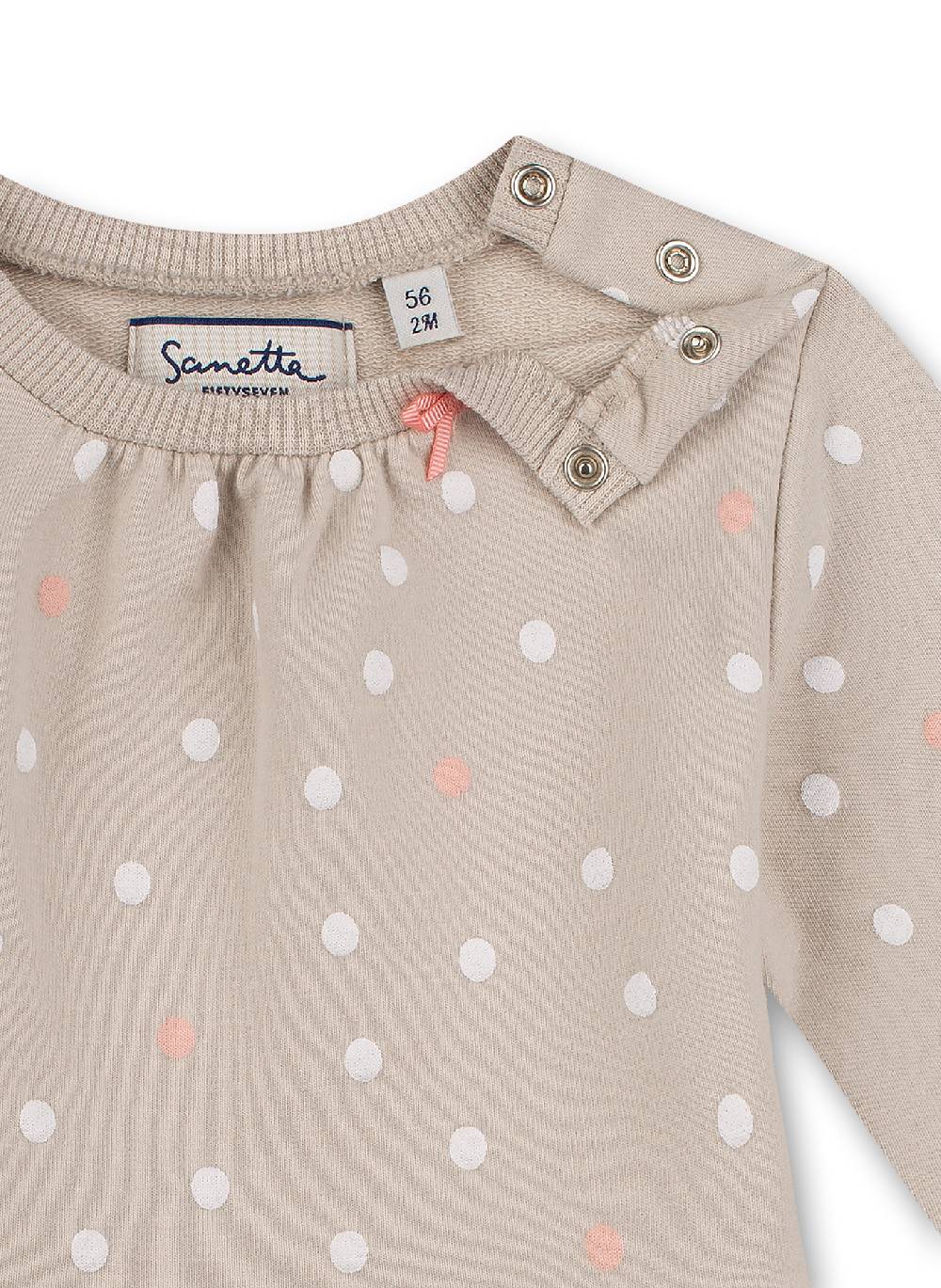 Sanetta Mädchen-Kleid Beige Free Bird Großer Ausverkauf