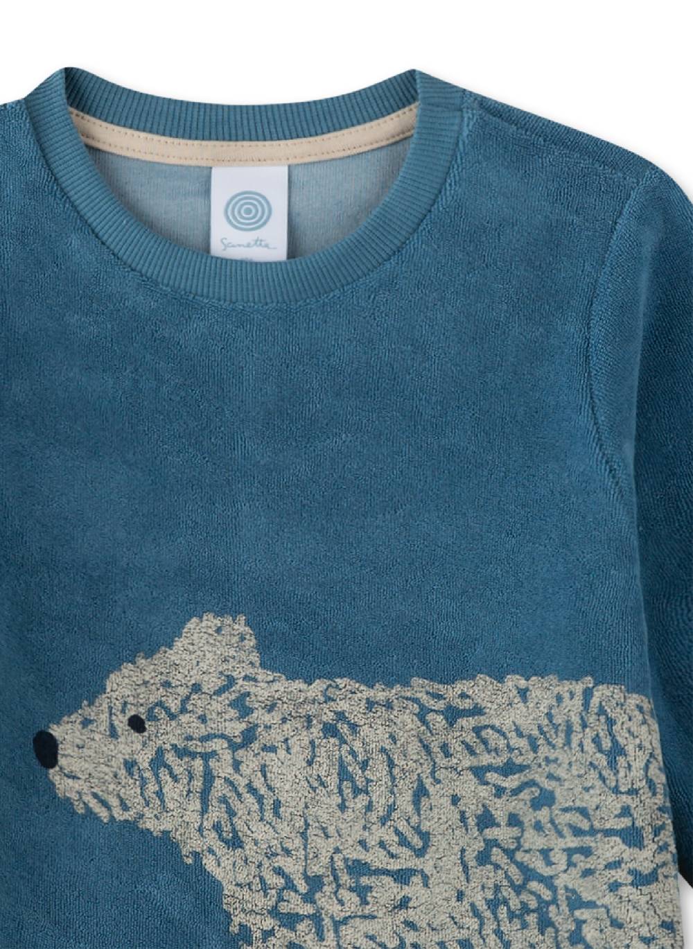 Sanetta Jungen-Schlafanzug Blau aus Frottee Online Shopping