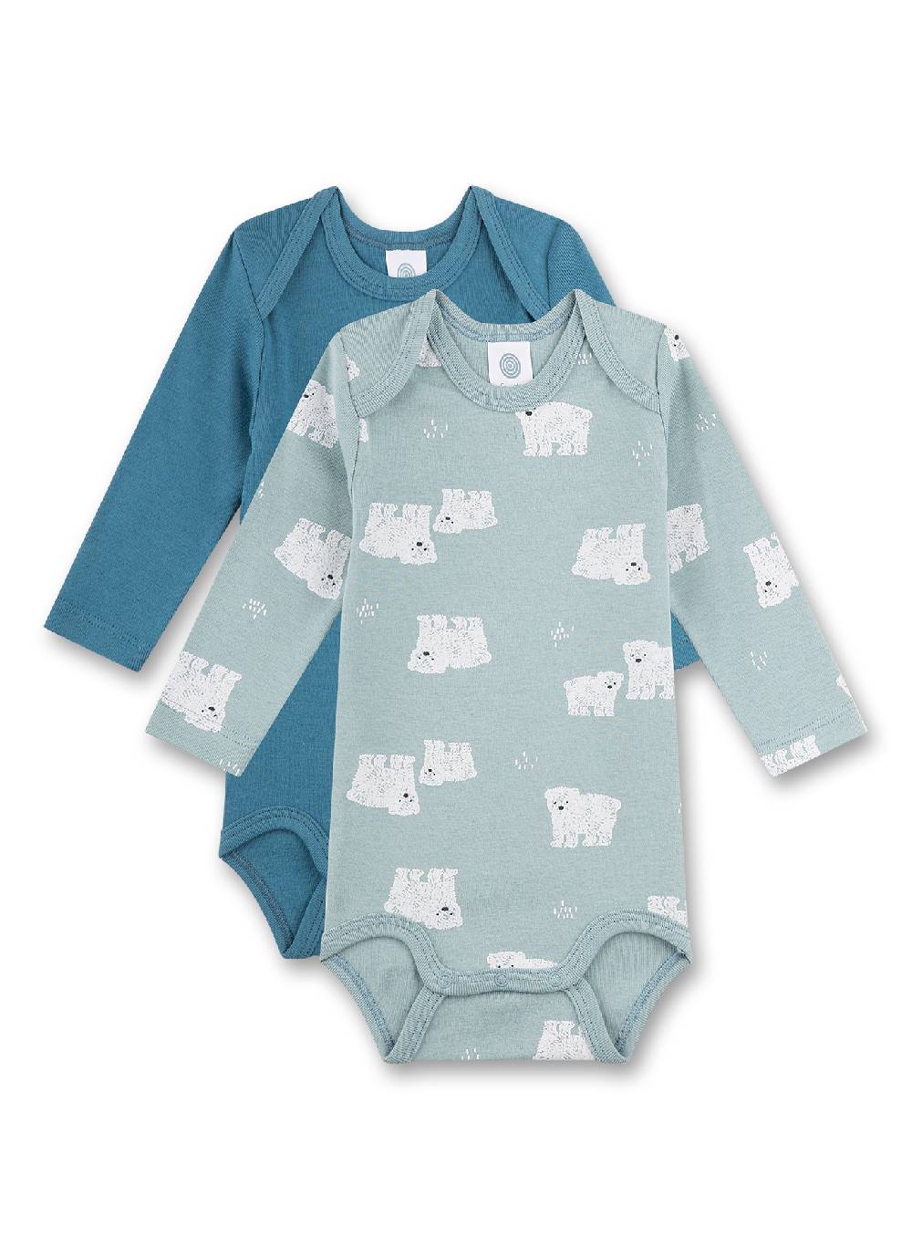 Sanetta Baby-Body langarm (Doppelpack) Blau Cyber Monday