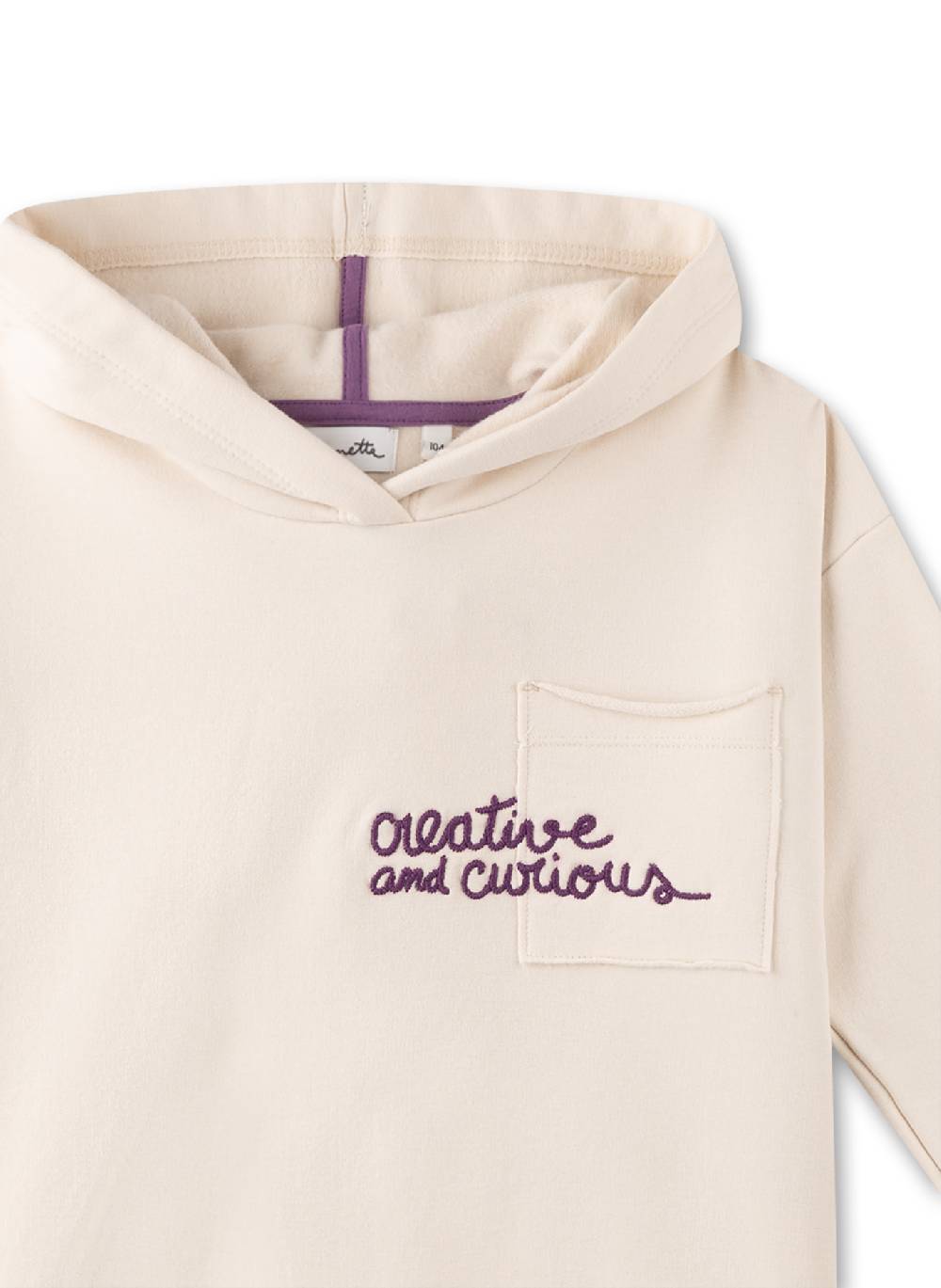 Sanetta Mädchen-Kapuzensweatshirt Beige Räumungsverkauf