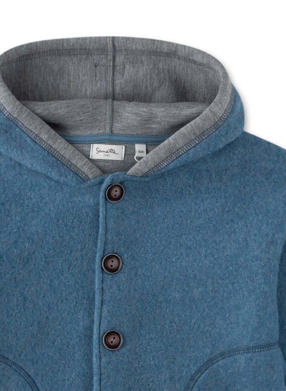 Sanetta Jungen-Fleece-Jacke Blau Im Verkauf