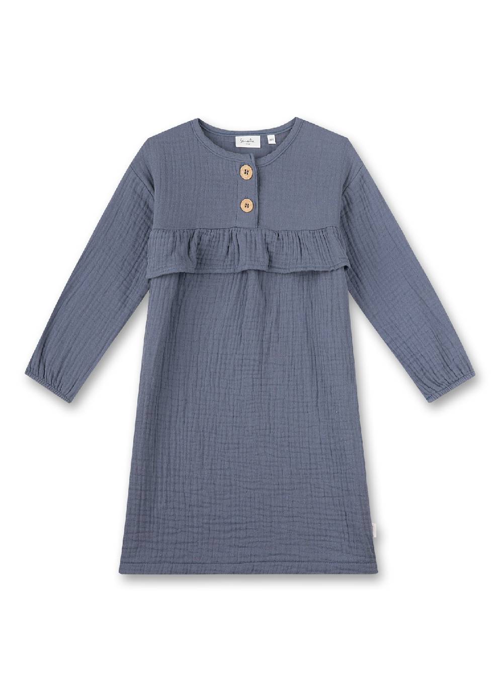 Sanetta Mädchen-Kleid aus Musselin Blau Letzte 3 Tage