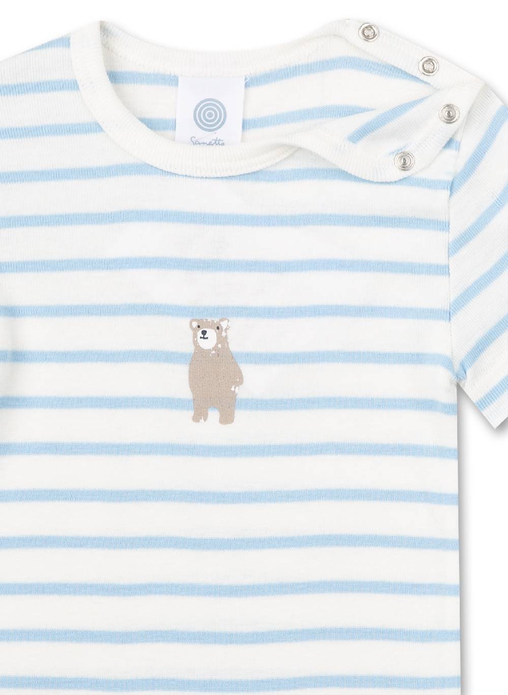 Sanetta Baby Body kurzarm Ringel Nur noch ein Tag übrig