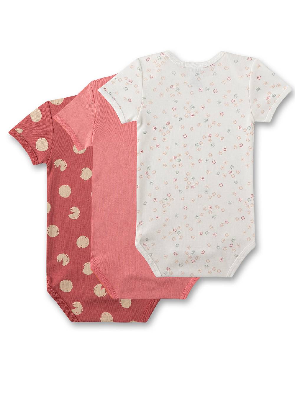 Sanetta Baby-Body kurzarm (Dreierpack) Rosa Sonderangebot