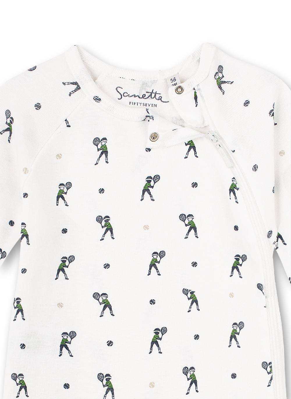 Sanetta Jungen-Overall Off-White Tennis-Allover Lucky Winners Letzte 3 Tage