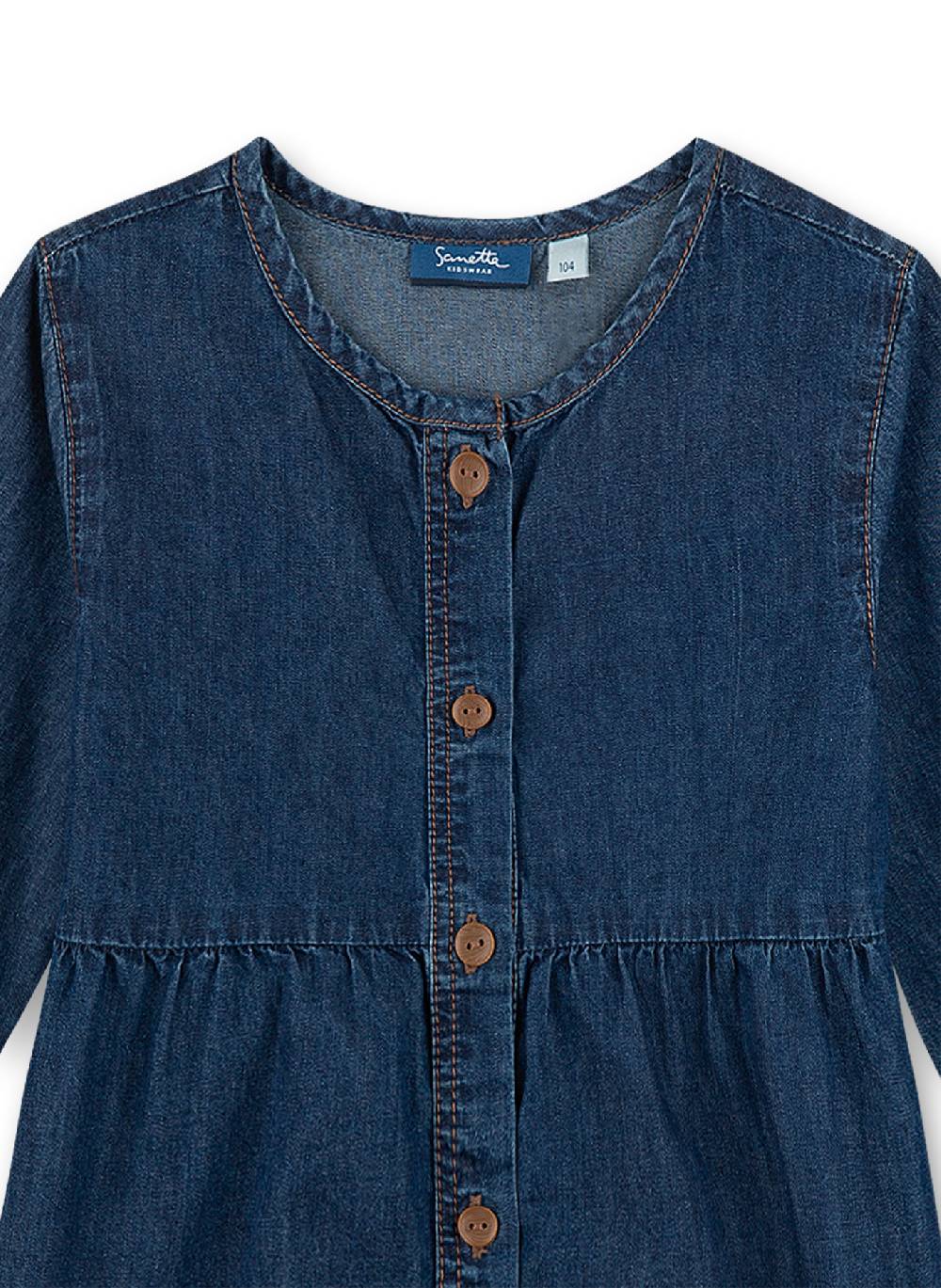 Sanetta Mädchen-Kleid Denim Strawberry Neueste Stile