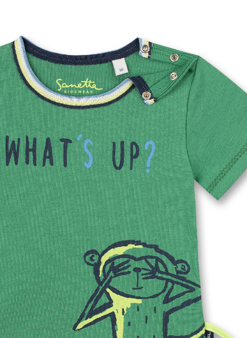 Sanetta Jungen T-Shirt Grün Monkey Funky Fabrikladen