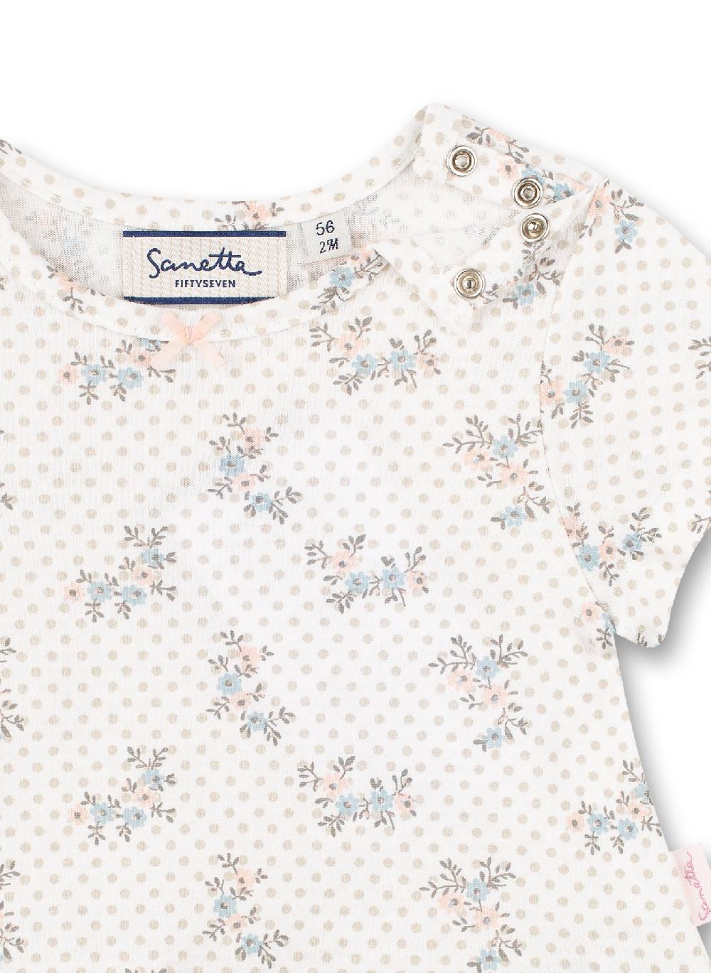 Sanetta Mädchen-Kleid Off-White Dots-Allover Fluffy Duckling 2025